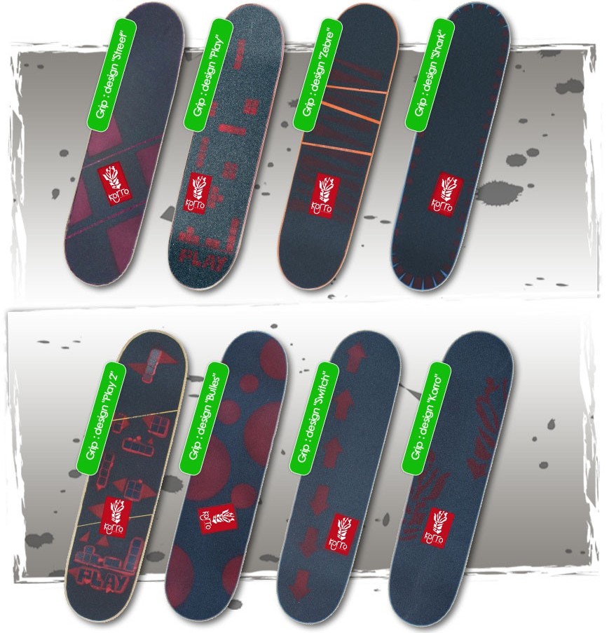 Boards Korro : 8 design pour ton grip !
