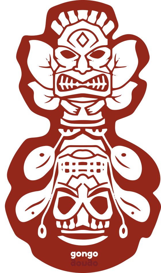 Visuel Maya Gongo sur fond rouge Korro